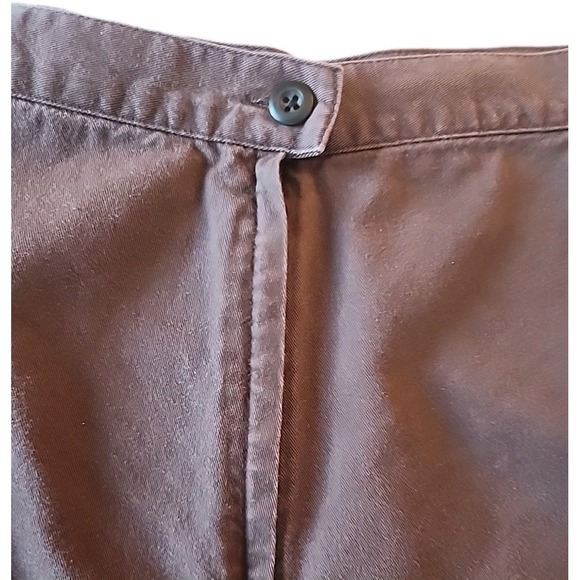 VTG LL Bean Midi Skirt A-Line Cottage Preppy Dark Academia Zip Brown Sz Women 12 - Picture 5 of 9